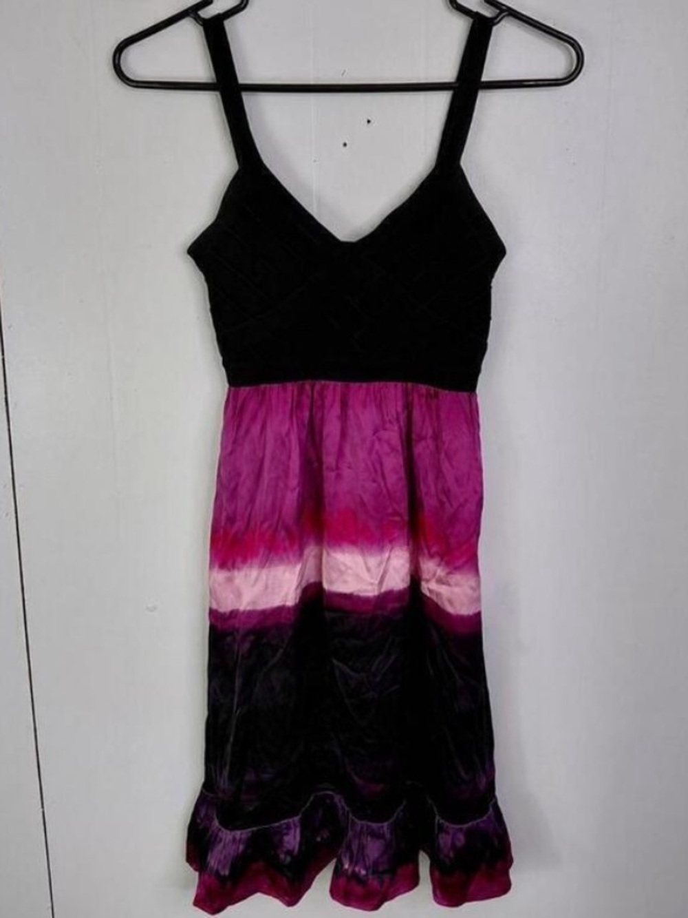 Bebe Dress Womens Small Mini Colorblock Silk Stretch Bandage Babydoll Y2K